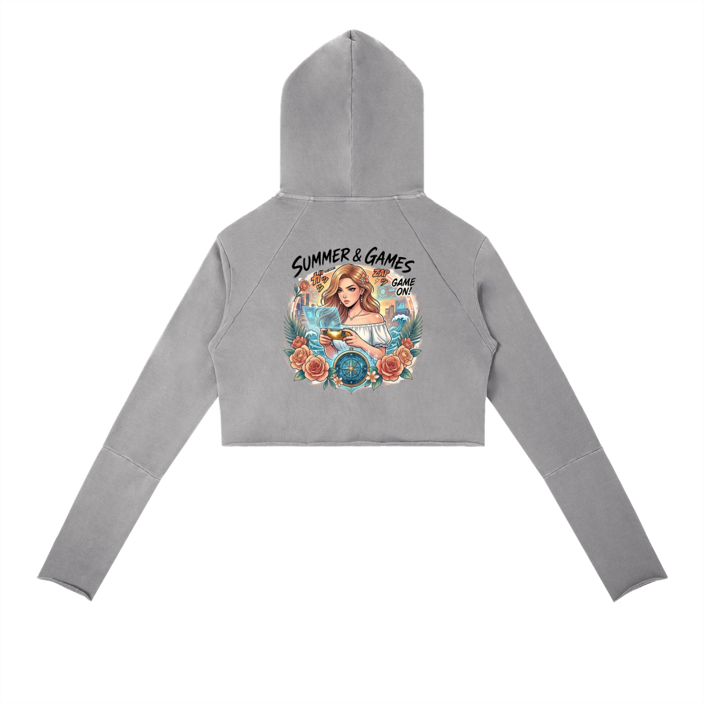 Vintage Washed Raw Edge Hoodie