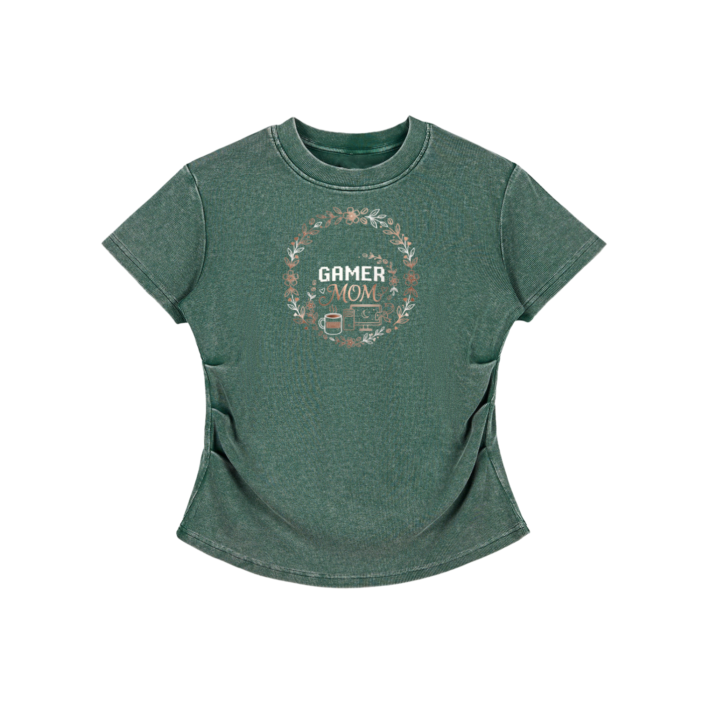 Vintage Washed Bodycon Cotton T-Shirt