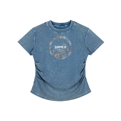 Vintage Washed Bodycon Cotton T-Shirt