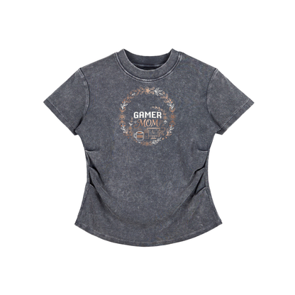 Vintage Washed Bodycon Cotton T-Shirt