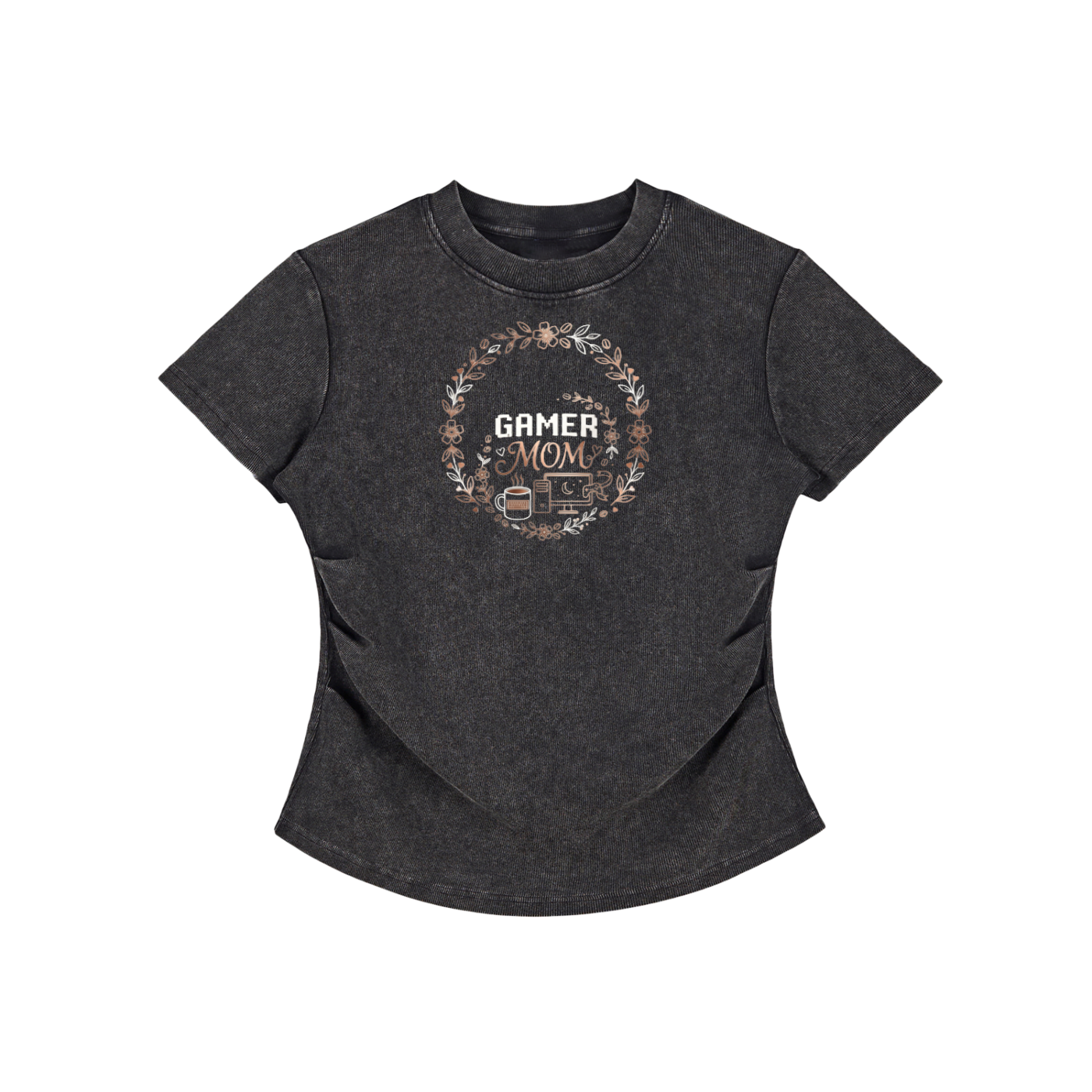 Vintage Washed Bodycon Cotton T-Shirt