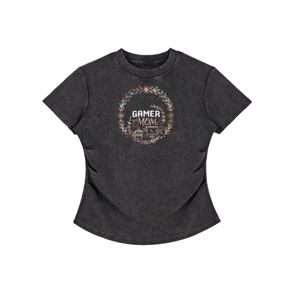 Vintage Washed Bodycon Cotton T-Shirt