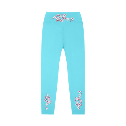 Cherry Blossom High-Waisted Yoga Leggings