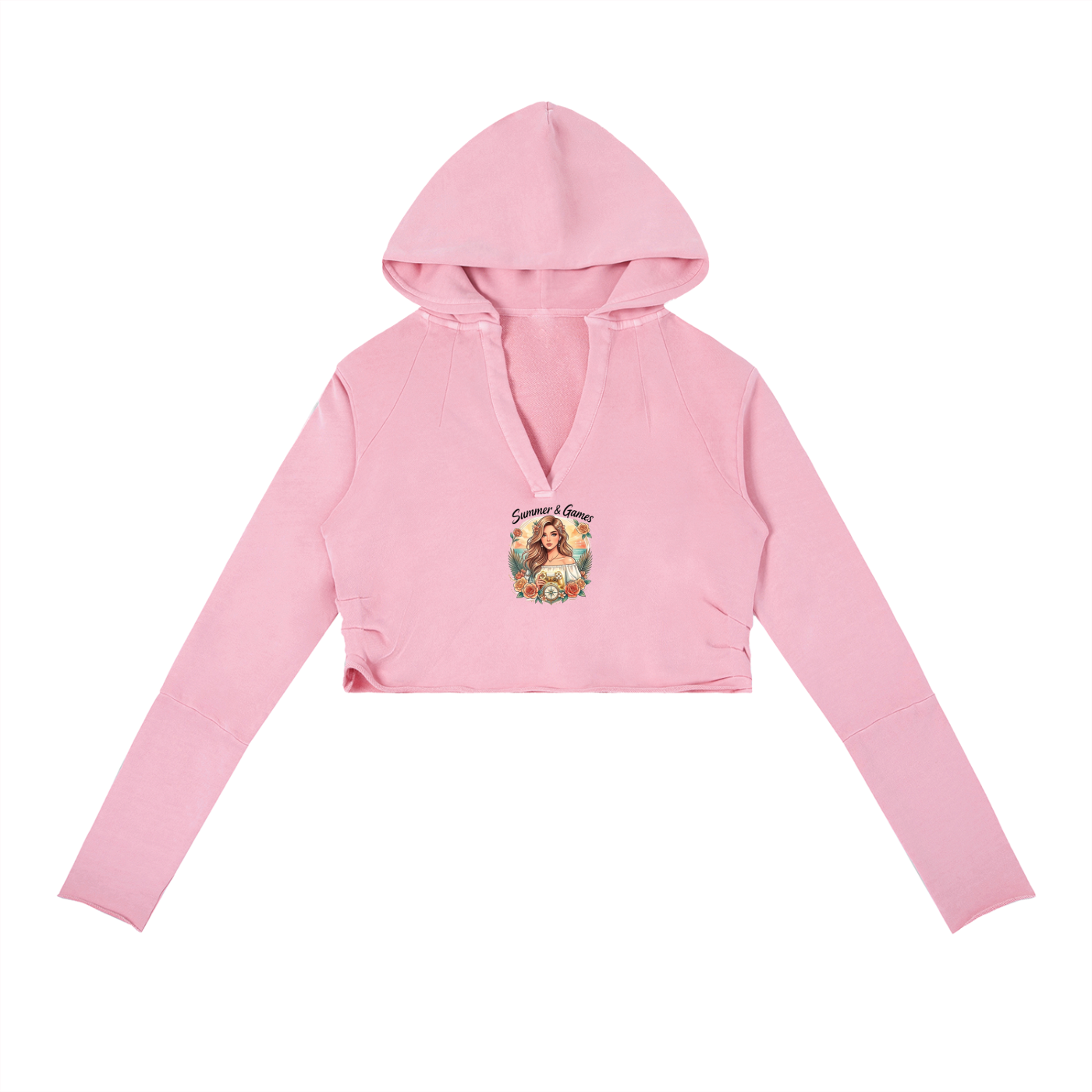 Vintage Washed Raw Edge Hoodie