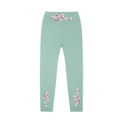 Cherry Blossom High-Waisted Yoga Leggings
