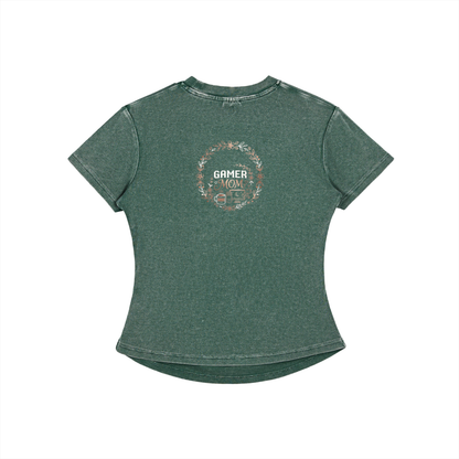 Vintage Washed Bodycon Cotton T-Shirt