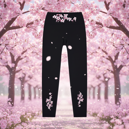 Cherry Blossom High-Waisted Yoga Leggings