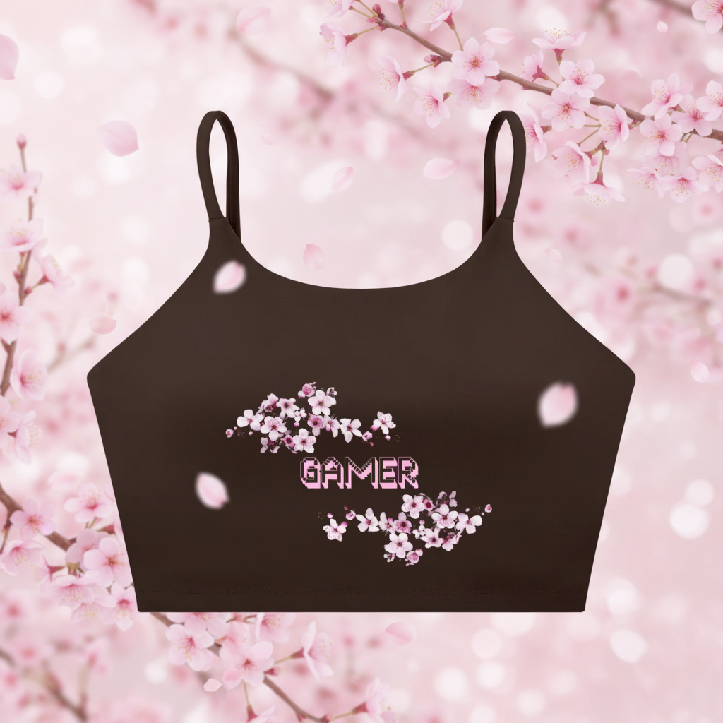 Cherry Blossom Gamer Sports Bra