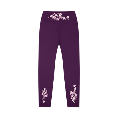 Cherry Blossom High-Waisted Yoga Leggings